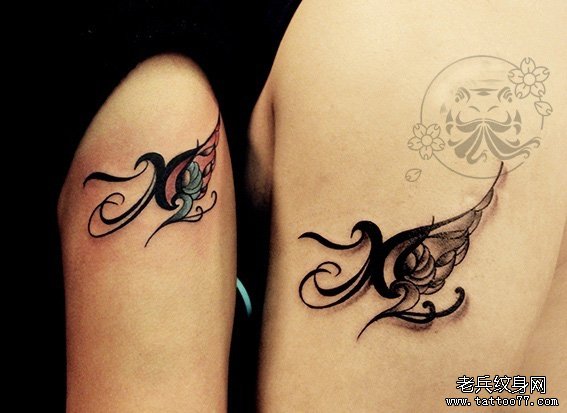 一款情侣tattoo图案由武汉纹身店推荐