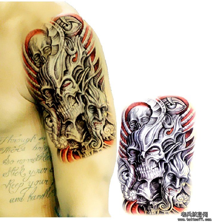 欧美恶魔图tattoo图案由武汉最好的纹身店推荐