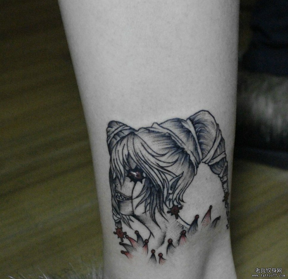 武汉最好的tattoo网推荐一款脚踝巫女tattoo图案