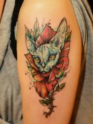 一款手臂彩色文身图案由武汉最好的文身网推荐