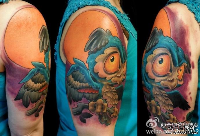 手臂彩色纹身图案由武汉最好文的网推荐