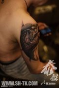 男人胳膊鲨鱼（1）纹身图案