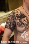 胳膊儿子女儿房子翅膀半胛（2）纹身图案