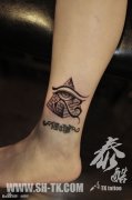 脚部上帝之屋上帝之眼图腾纹身图案