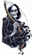 死神纹身图案由武汉最好的刺青店推荐