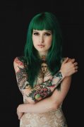 武汉最好的纹身店推荐欧美女性性感纹身写真
