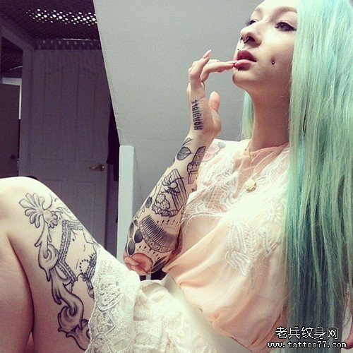 tattoogirl纹身图案由武汉最好的纹身店推荐