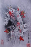 中华锦鲤纹身手稿（13）