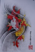 中华锦鲤纹身手稿（15）