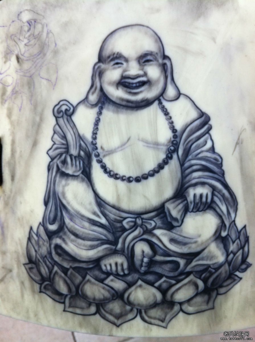 一款佛纹身图案由武汉最好的纹身店推荐