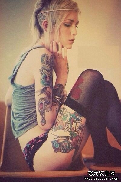 女性个性纹身图案由武汉纹身店推荐