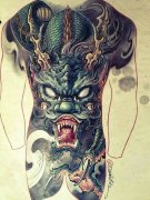 霸气的满背龙纹身图案由最好的刺青店推荐