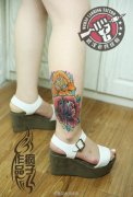 纹身遮盖专业户疯子纹身师制作的玫瑰花纹身作品