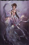 一款人物嫦娥纹身图案由武汉纹身店推荐