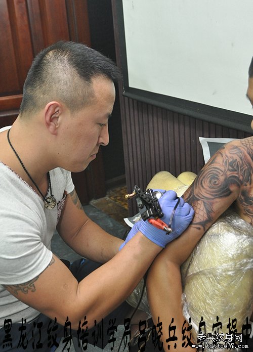 黑龙江纹身培训学员吕晓兵纹身培训过程进度