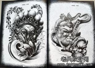 齐天大圣孙悟空纹身手稿图案由武汉纹身推荐