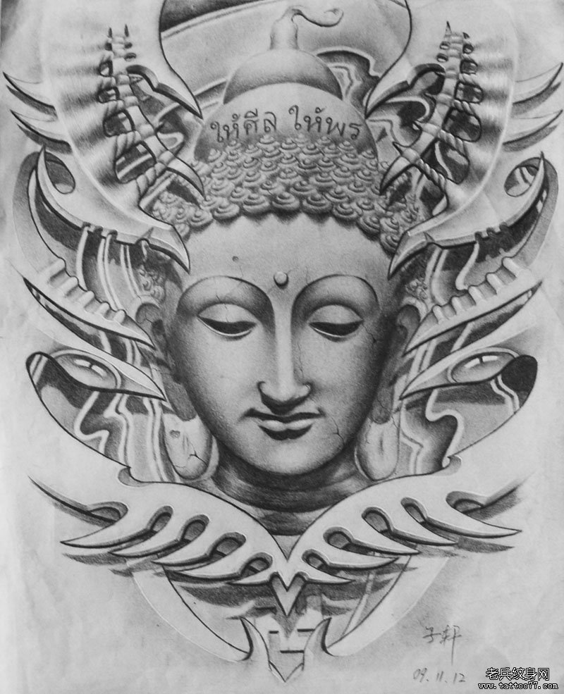佛纹身图案