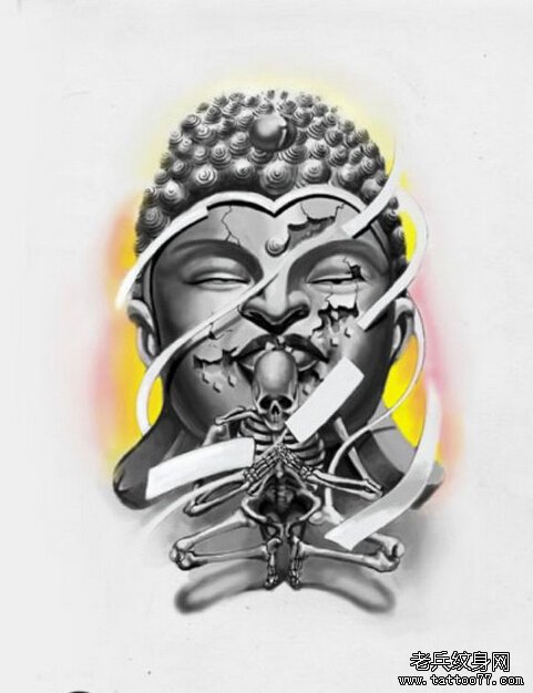 个性佛纹身图案