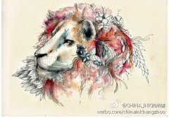 个性而已霸气的狮子纹身图案由武汉纹身店推荐