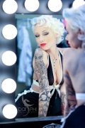 黑灰素描tattoogirl纹身图案由武汉纹身店推荐