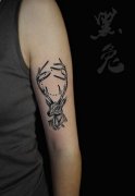 胳膊羚羊纹身图案由武汉纹身馆提供