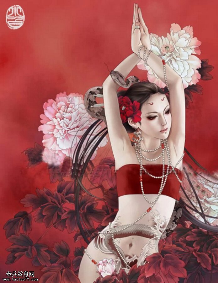 那些漫画中的纹身女子，带有浓郁的中国风（图文）