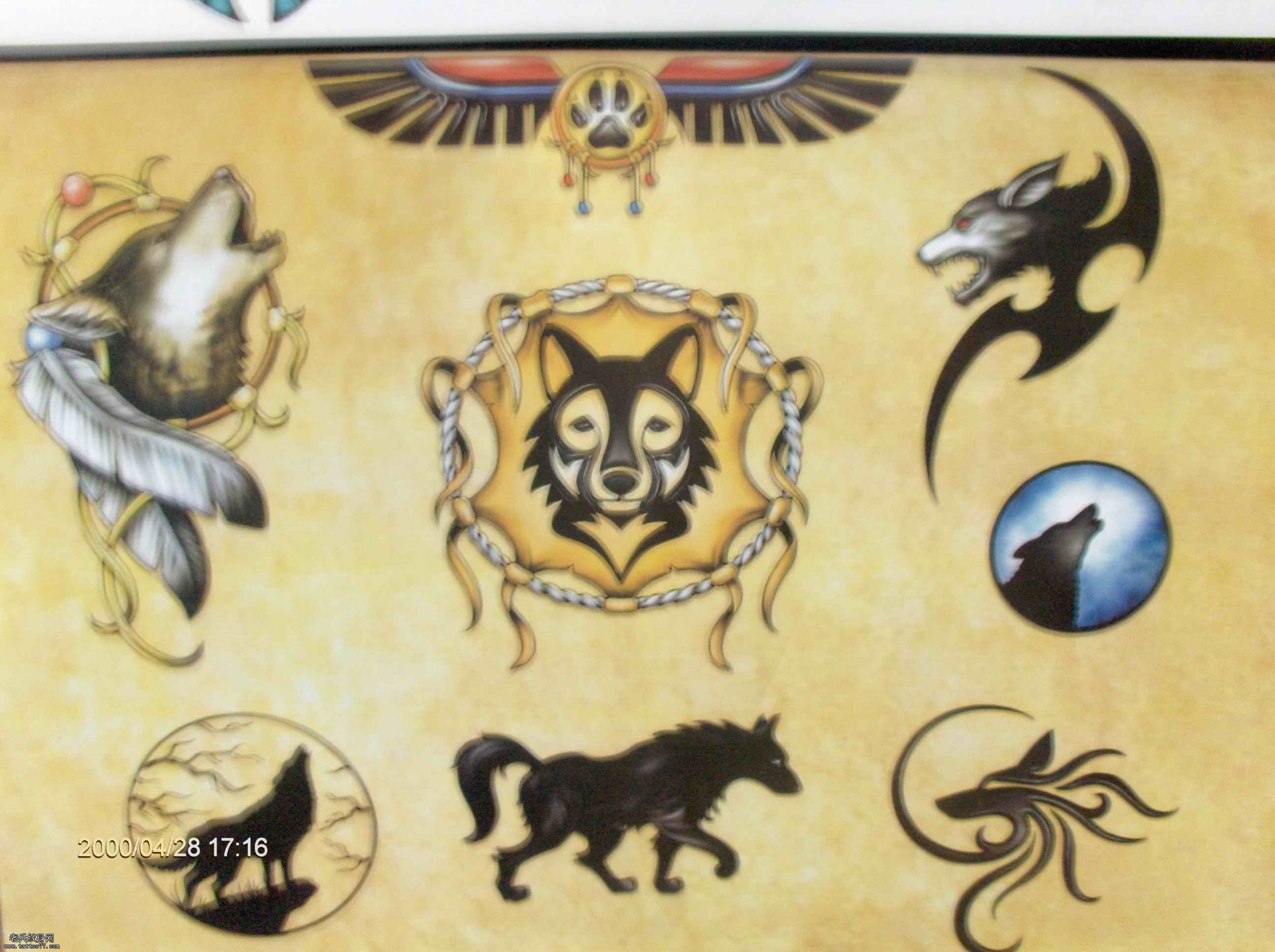 分享一款狼纹身图案