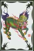 一款麒麟纹身图案为大家分享