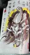 一张个性的人物纹身图案