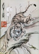 老兵纹身推荐一款霸气的下山虎纹身图案