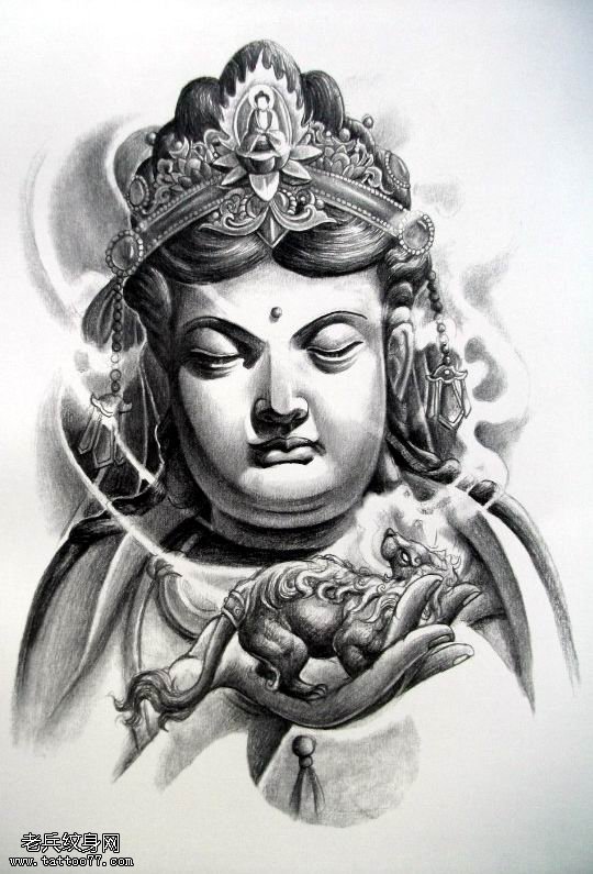 观音纹身图案为大家分享一款