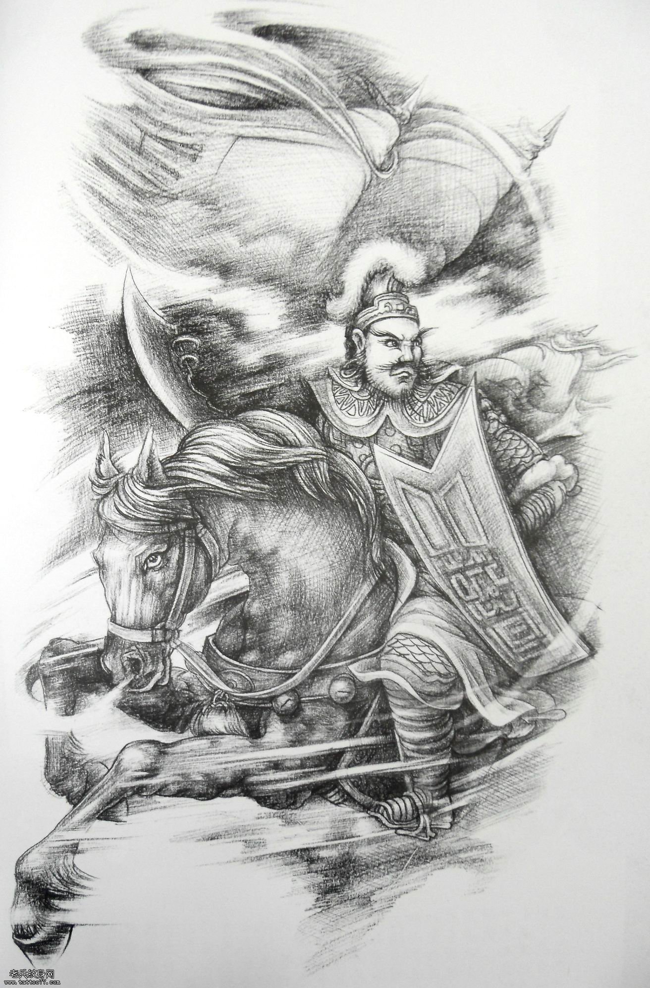 武汉最顶尖纹身店分享一款中国神话人物纹身图案