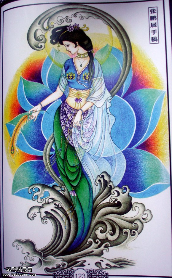 一款漂亮的仙女纹身图案