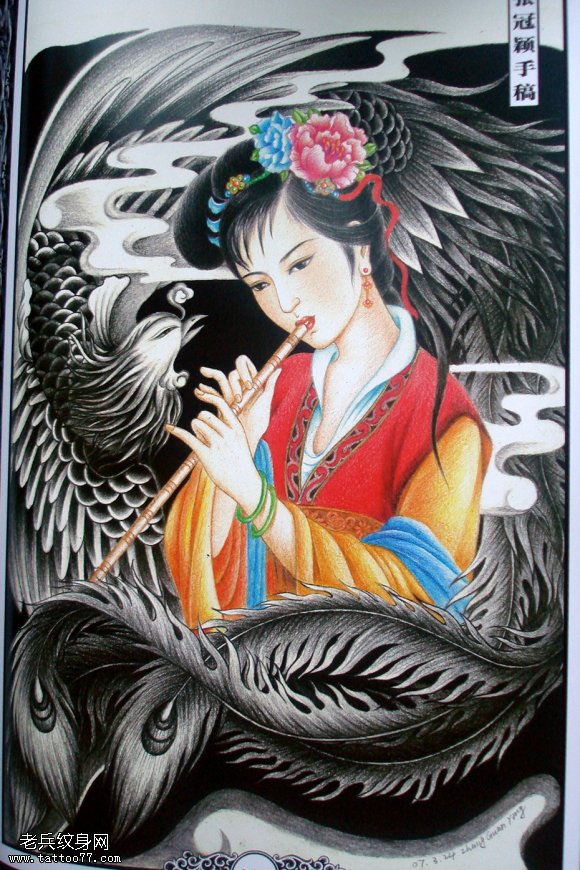 老兵纹身分享一款漂亮的仙女纹身图案