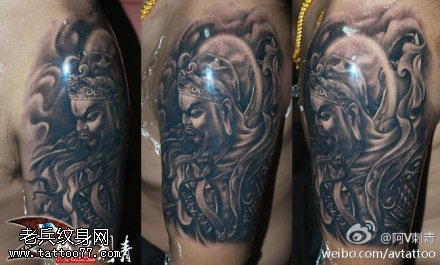 斗智斗勇关羽纹身图案