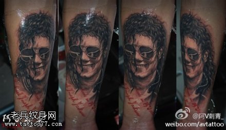 帅酷杰克逊纹身图案