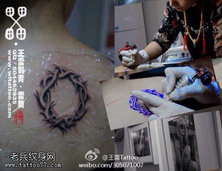 黑色炫酷图腾纹身图案