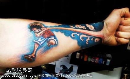 彩色动漫纹身图案