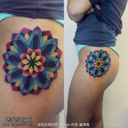 炫酷唯美花纹身图案