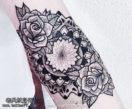 经典优美的梵花纹身图案