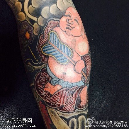 经典好看的弥勒佛纹身图案