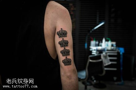 清爽的皇冠刺青纹身图案