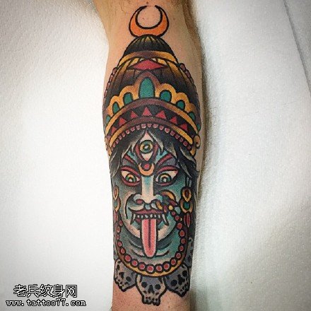 印度卡莉女神纹身图案