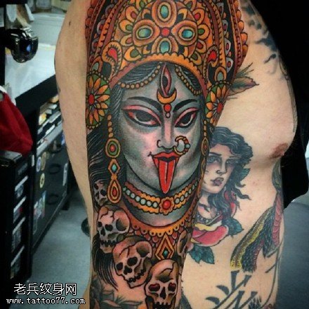 印度教宇宙女神纹身图案