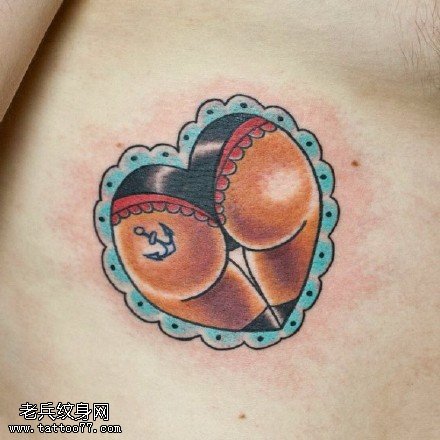 性感美臀纹身图案