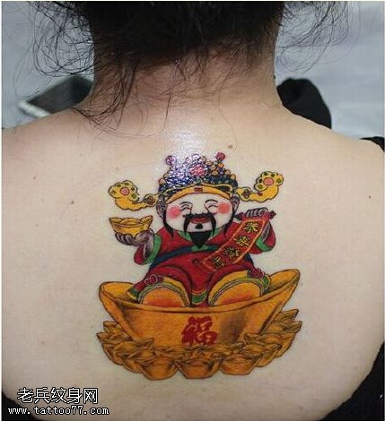 漂亮的招财进宝纹身图案