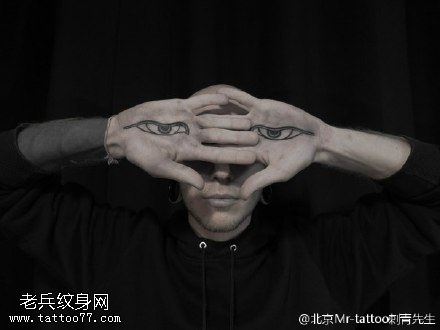 刺在手上的眼睛纹身图案
