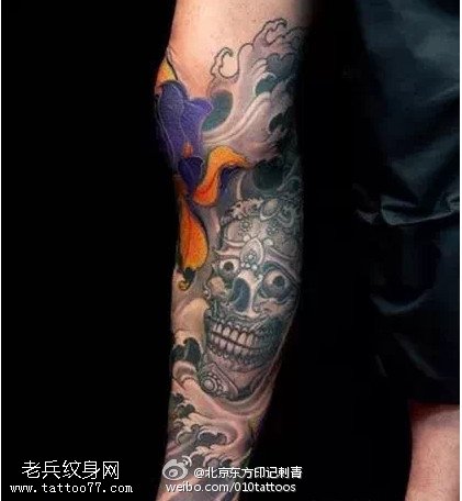 经典图腾骷髅纹身图案