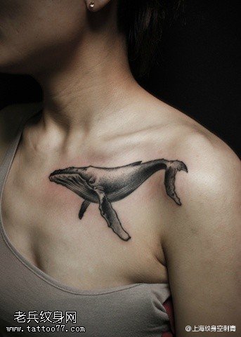 经典海豚刺青纹身图案