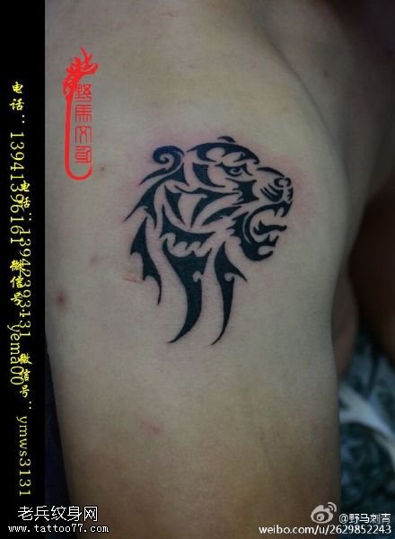 经典的老虎刺青纹身图案